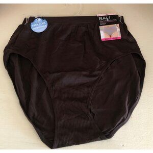 BALI New Brown Hi-Cut Brief Comfort Revolution Women's Panty Sz 10/11